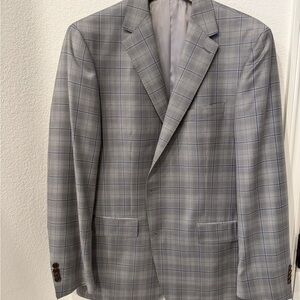 Gray Plaid Men's Blazer 42R